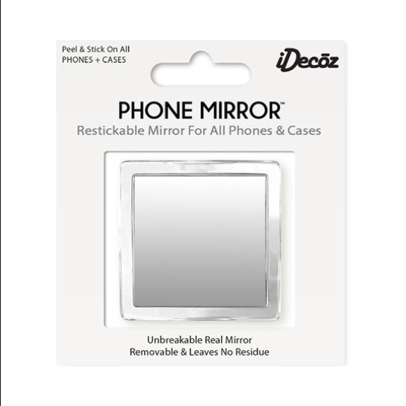 IDecoz Clear Lucite Square Phone Mirror - Picture 2 of 6